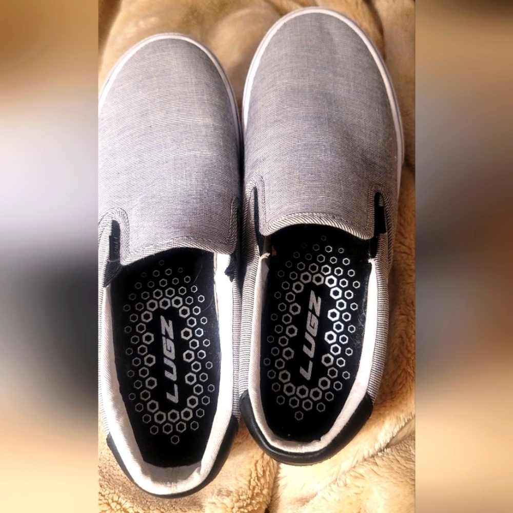 Lugz Women's Clipper Classic Slip-on Fashion Sneaker, Black/Grey/White 9.5